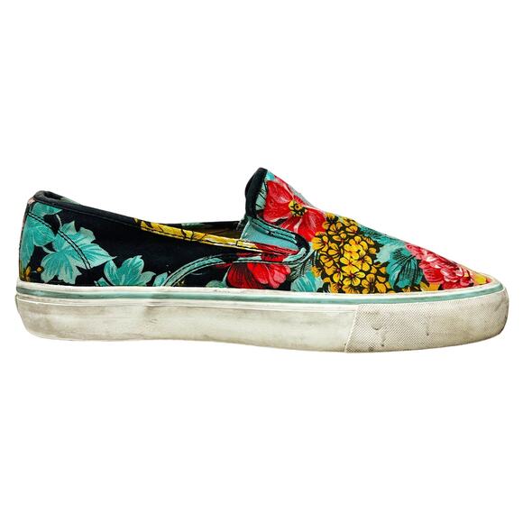 Polo Ralph Lauren Canvas Slip On Shoe Floral Hawaiian - 14D - Picture 2 of 7